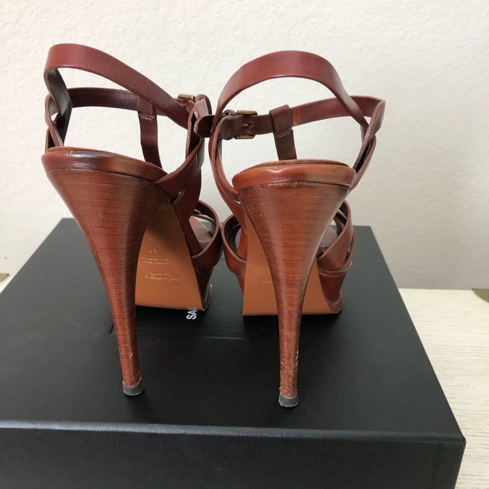 YSL Yves Saint Laurent Tribute brown heels 37 - Picture 2 of 3